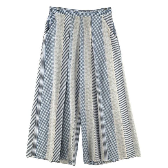 Veronica Beard 100% Silk Wide Leg High‎ Waist Culottes Pants Womens Size 4
